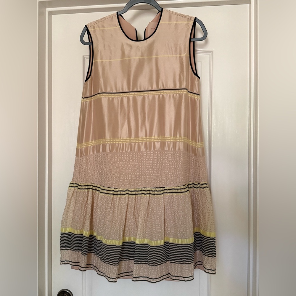 Roksanda Ilincic Tiered Silk Blend Sleeveless Mini Dress, 8